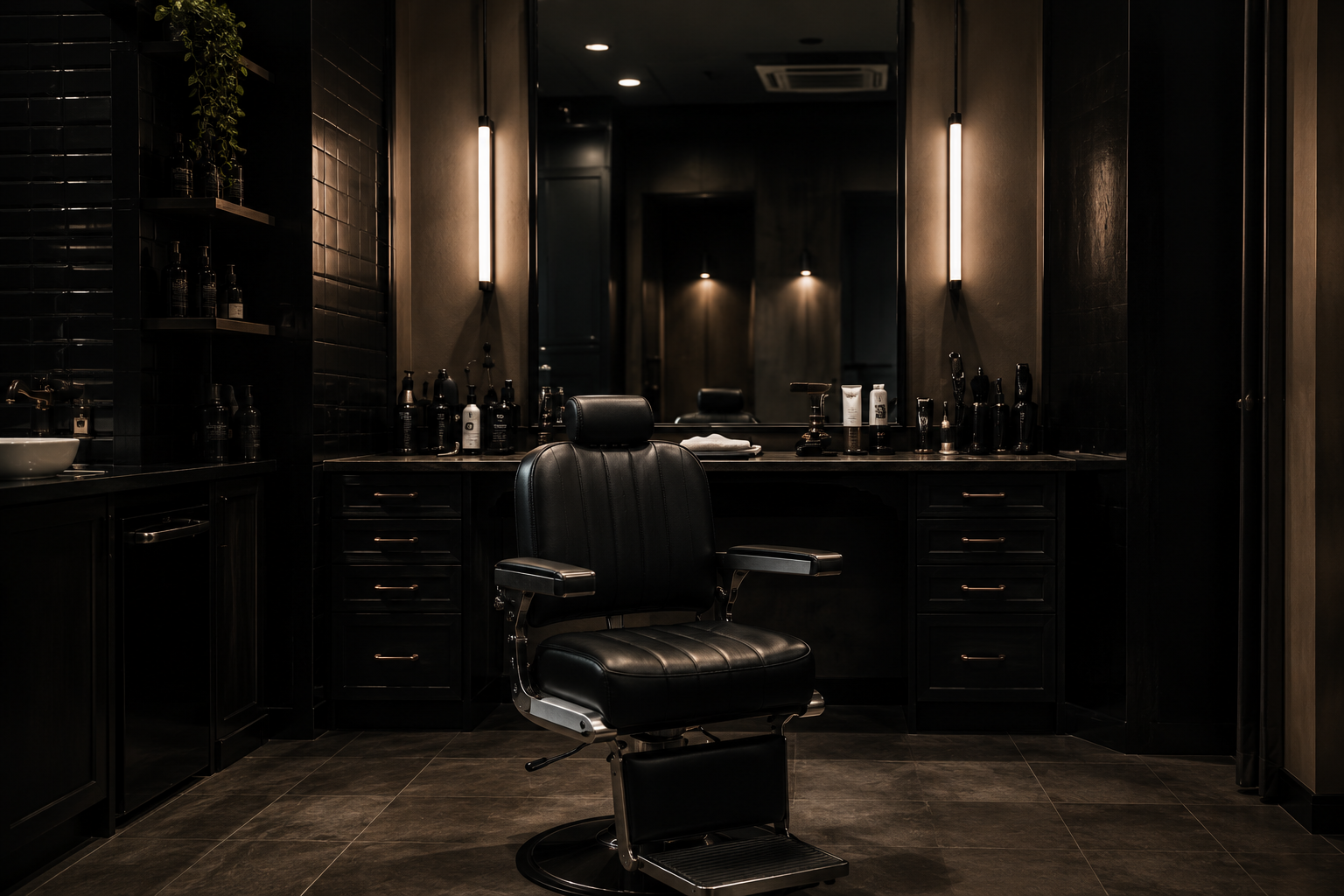 Premium barber chair inside Fades by Sam